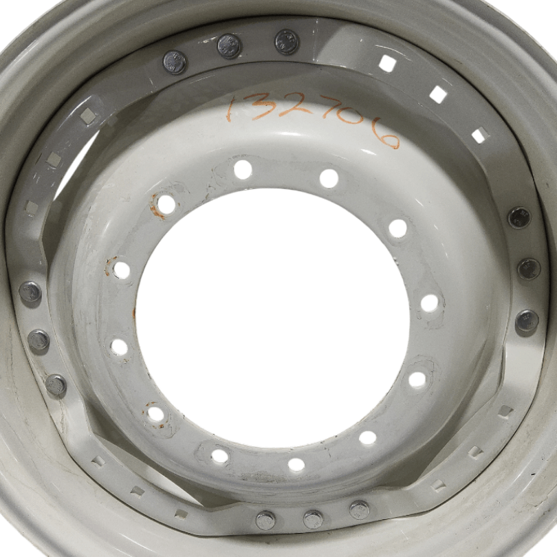12-Hole Waffle Wheel (Groups of 3 bolts) Center for 34" Rim, New Holland White