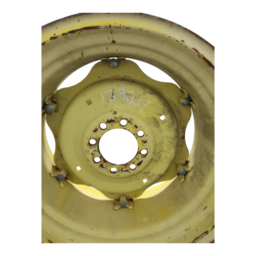 8-Hole Rim with Clamp/Loop Style Center for 28" Rim, John Deere Yellow