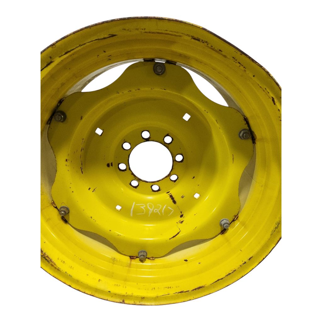 8-Hole Rim with Clamp/Loop Style Center for 28" Rim, John Deere Yellow