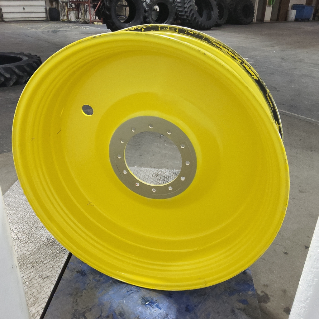 13"W x 46"D, John Deere Yellow 12-Hole Bubble Disc