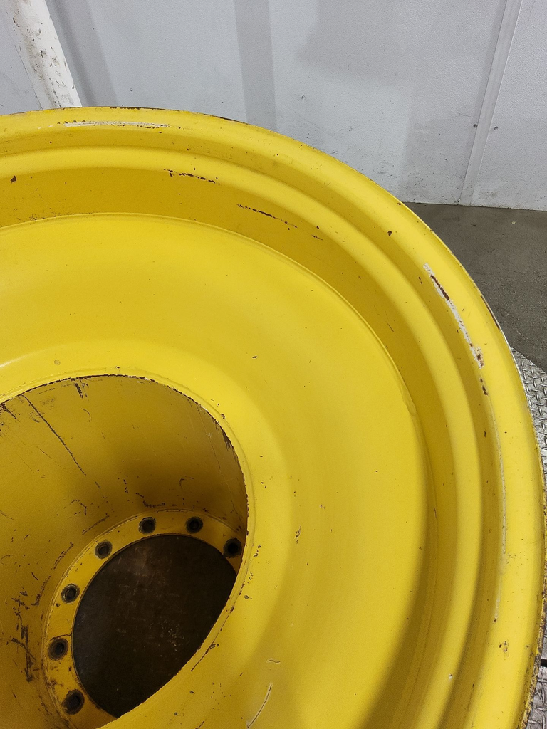 10"W x 38"D, John Deere Yellow 12-Hole FWA Direct Bolt Dual