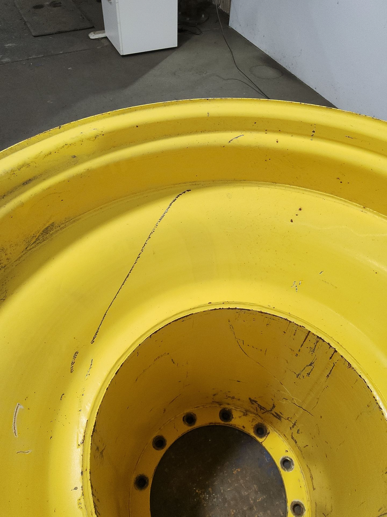 10"W x 38"D, John Deere Yellow 12-Hole FWA Direct Bolt Dual