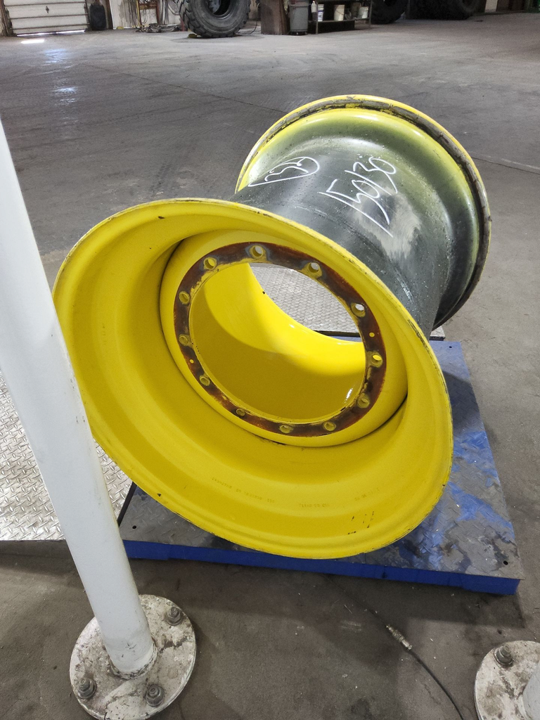 36"W x 32"D, John Deere Yellow 12-Hole Formed Plate
