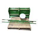 23.5"L Combine Frame Extension for John Deere Combine "S" Series ("D"22/22 spline drive shafts), John Deere Green