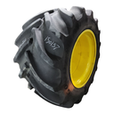 LSW1250/35R46 Goodyear Farm Custom Flo Grip R-2 on John Deere Yellow 10-Hole Formed Plate 85%