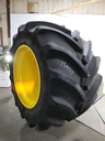 LSW1250/35R46 Goodyear Farm Custom Flo Grip R-2 on John Deere Yellow 10-Hole Formed Plate 85%