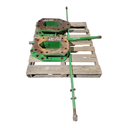 6.5"L Combine Frame Extension for John Deere Combine "S" Series ("D"22/22 spline drive shafts), John Deere Green