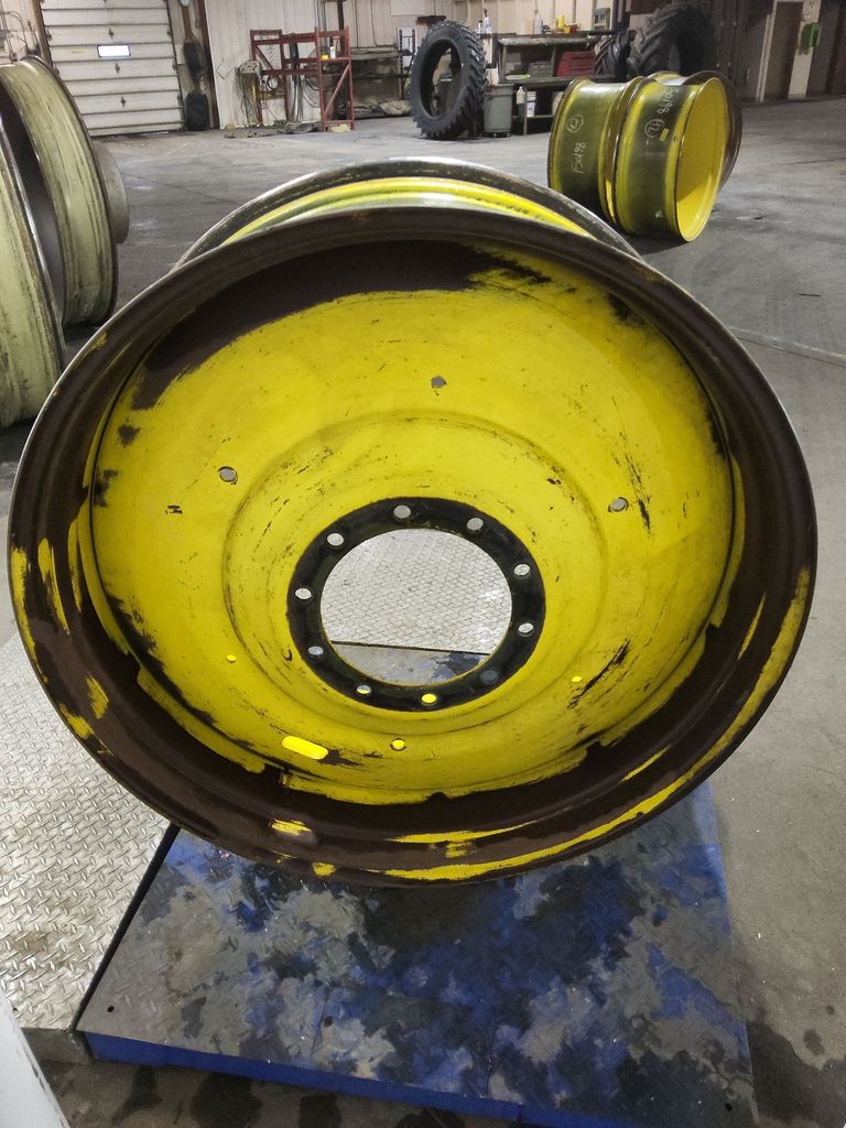 18"W x 42"D, John Deere Yellow 10-Hole Formed Plate