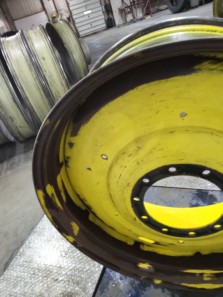 18"W x 42"D, John Deere Yellow 10-Hole Formed Plate
