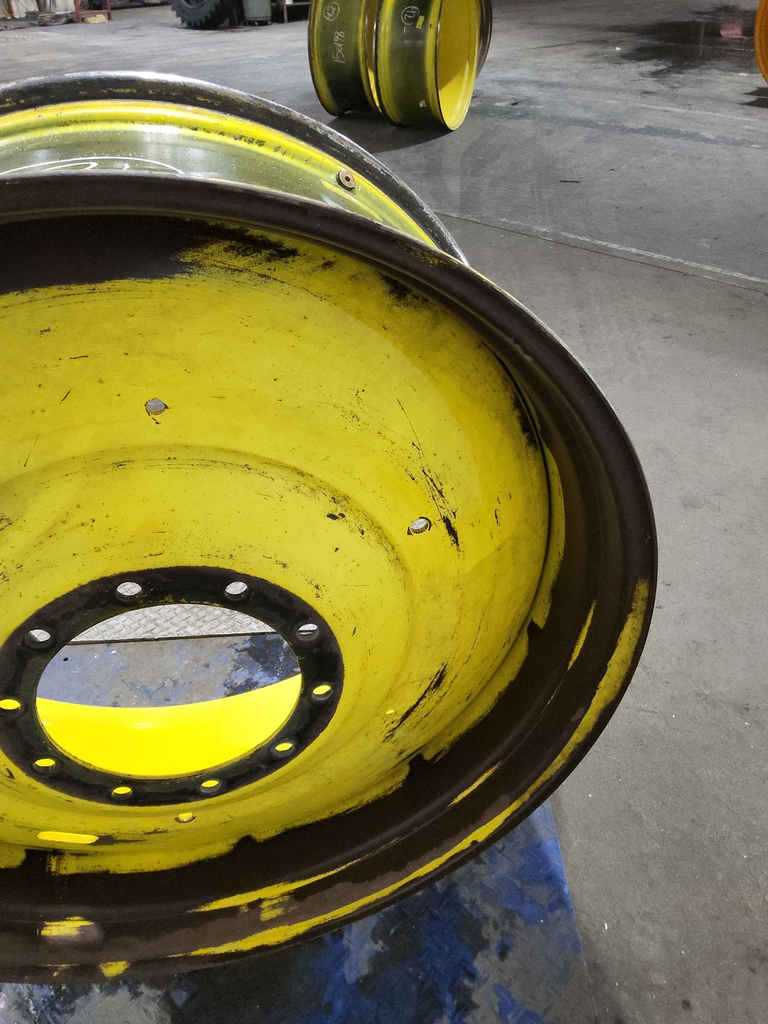 18"W x 42"D, John Deere Yellow 10-Hole Formed Plate