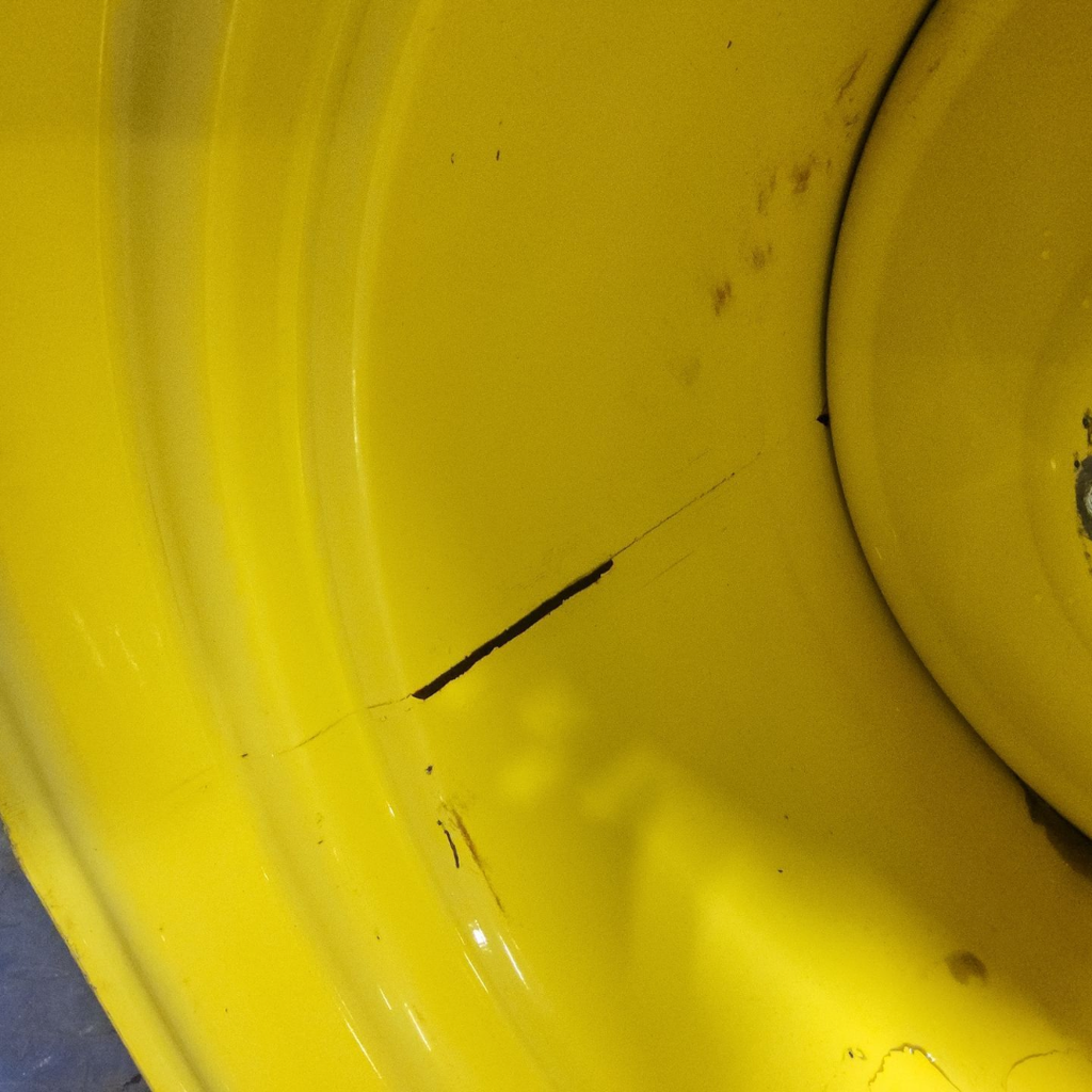 30"W x 30"D, John Deere Yellow 8-Hole Formed Plate