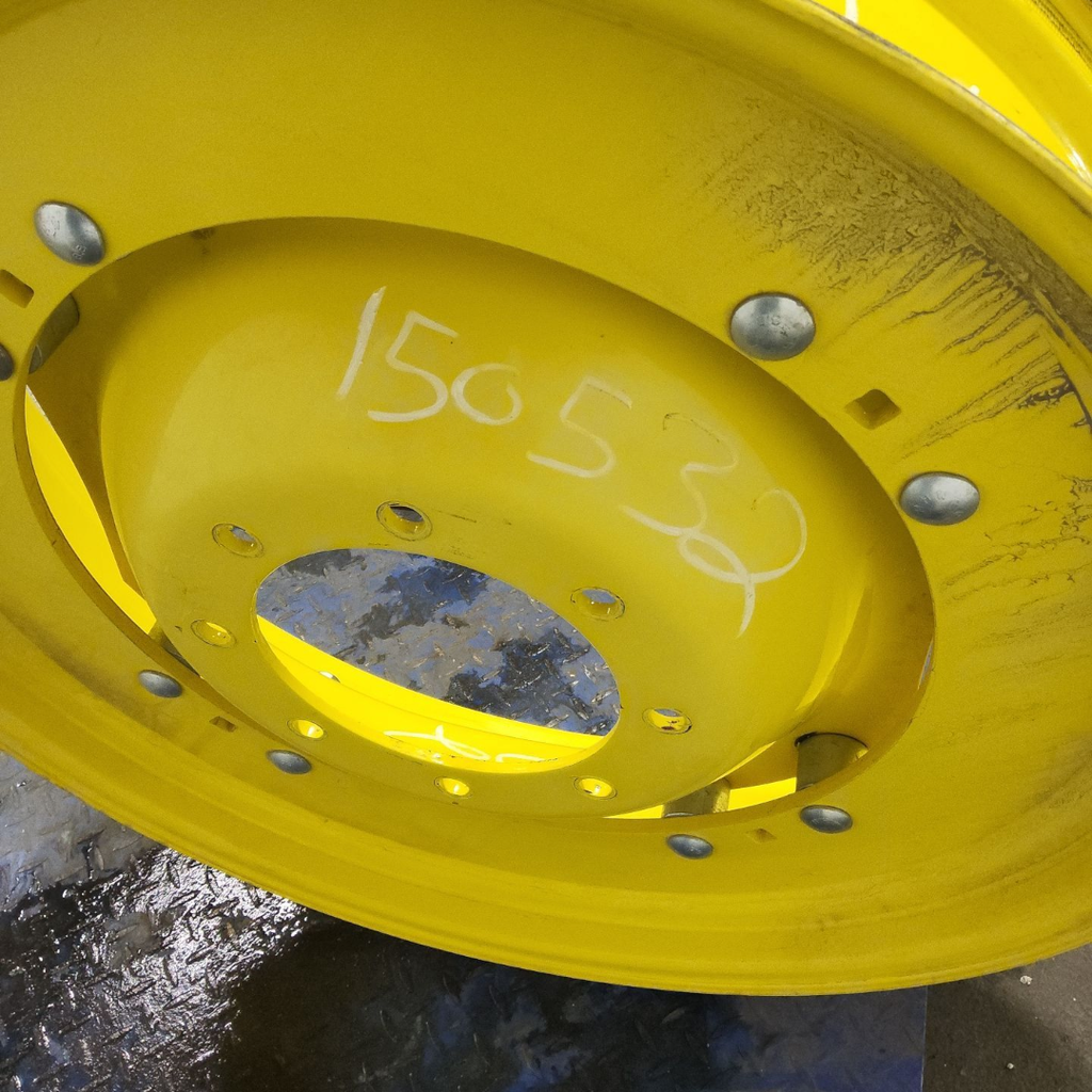 8-Hole Waffle Wheel (Groups of 2 bolts) Center for 28"-32" Rim, John Deere Yellow