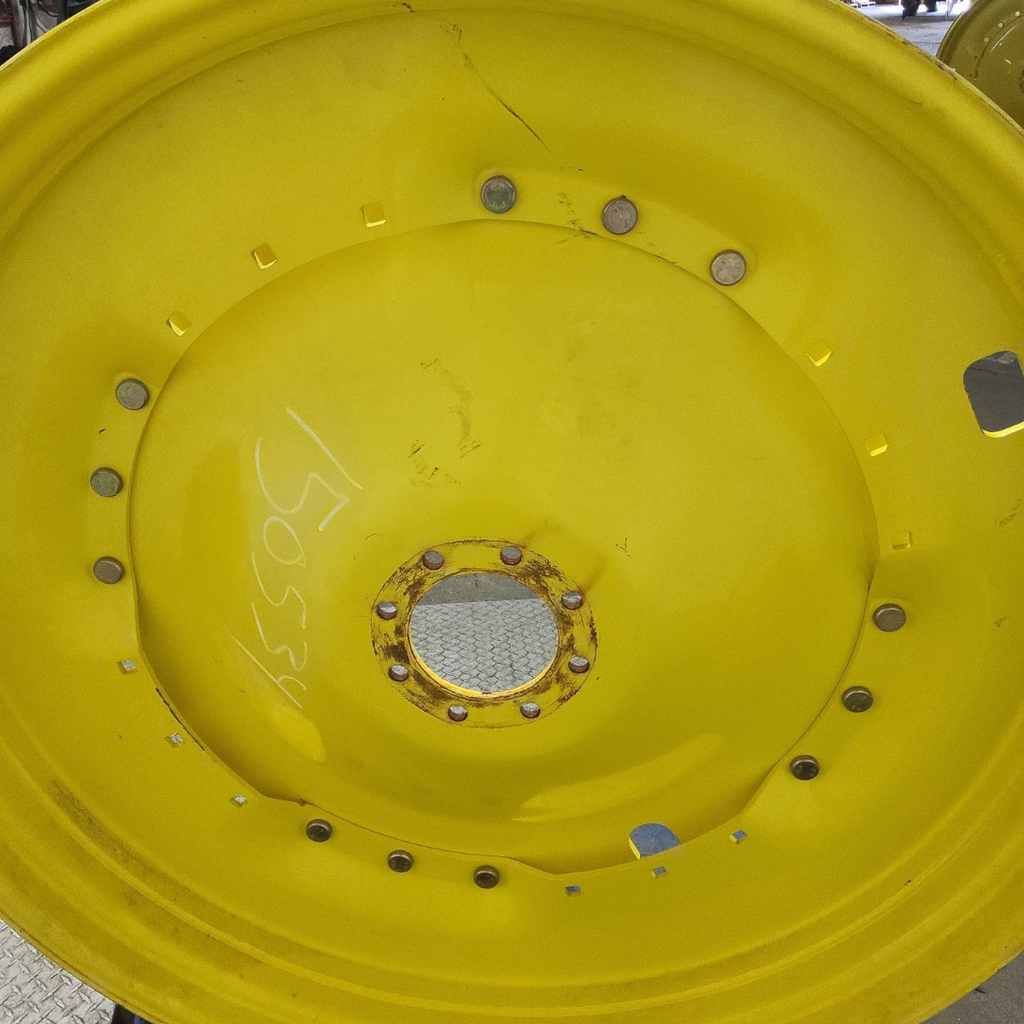 8-Hole Waffle Wheel (Groups of 3 bolts) Center for 38"-54" Rim, John Deere Yellow