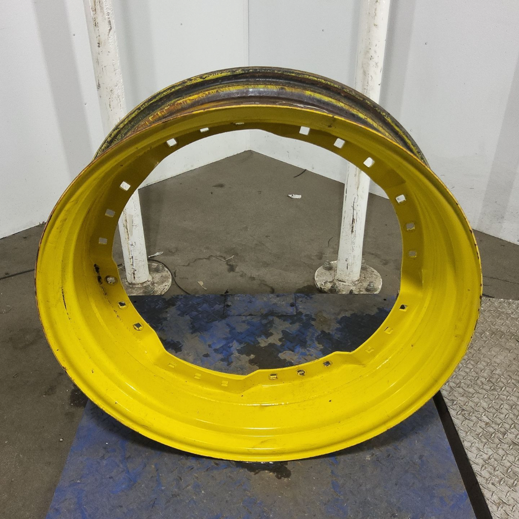 10"W x 34"D, John Deere Yellow 12-Hole Waffle Wheel (Groups of 3 bolts)