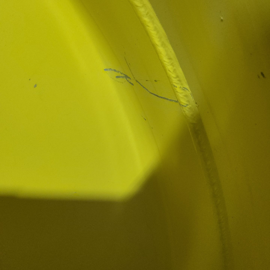 13"W x 46"D, John Deere Yellow 12-Hole Bubble Disc