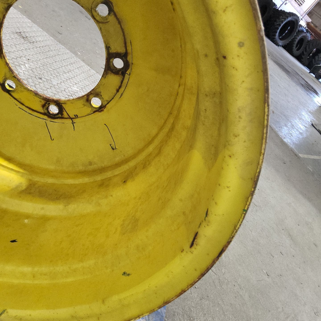20"W x 26"D, John Deere Yellow 8-Hole Formed Plate