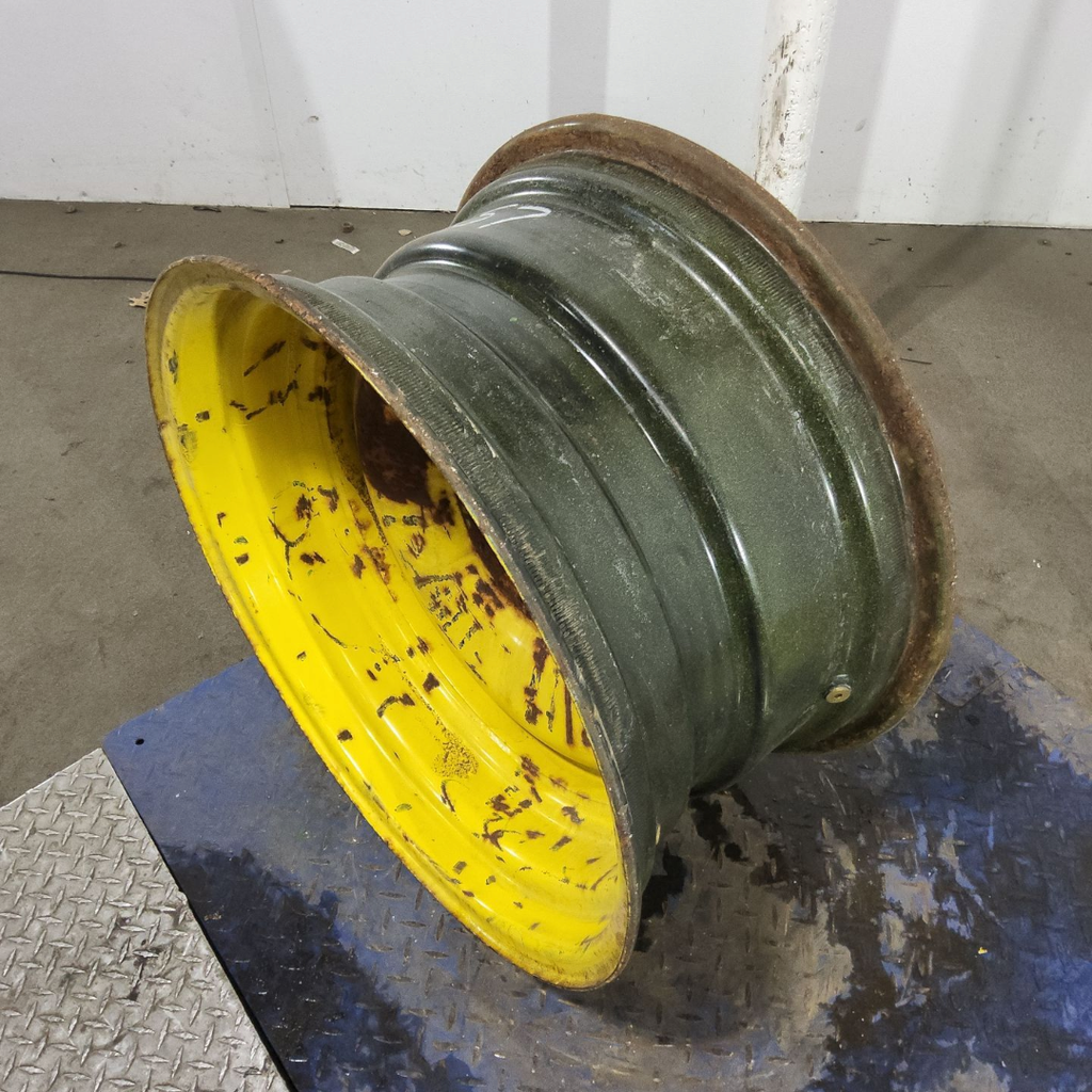 14"W x 26"D, John Deere Yellow 8-Hole Formed Plate