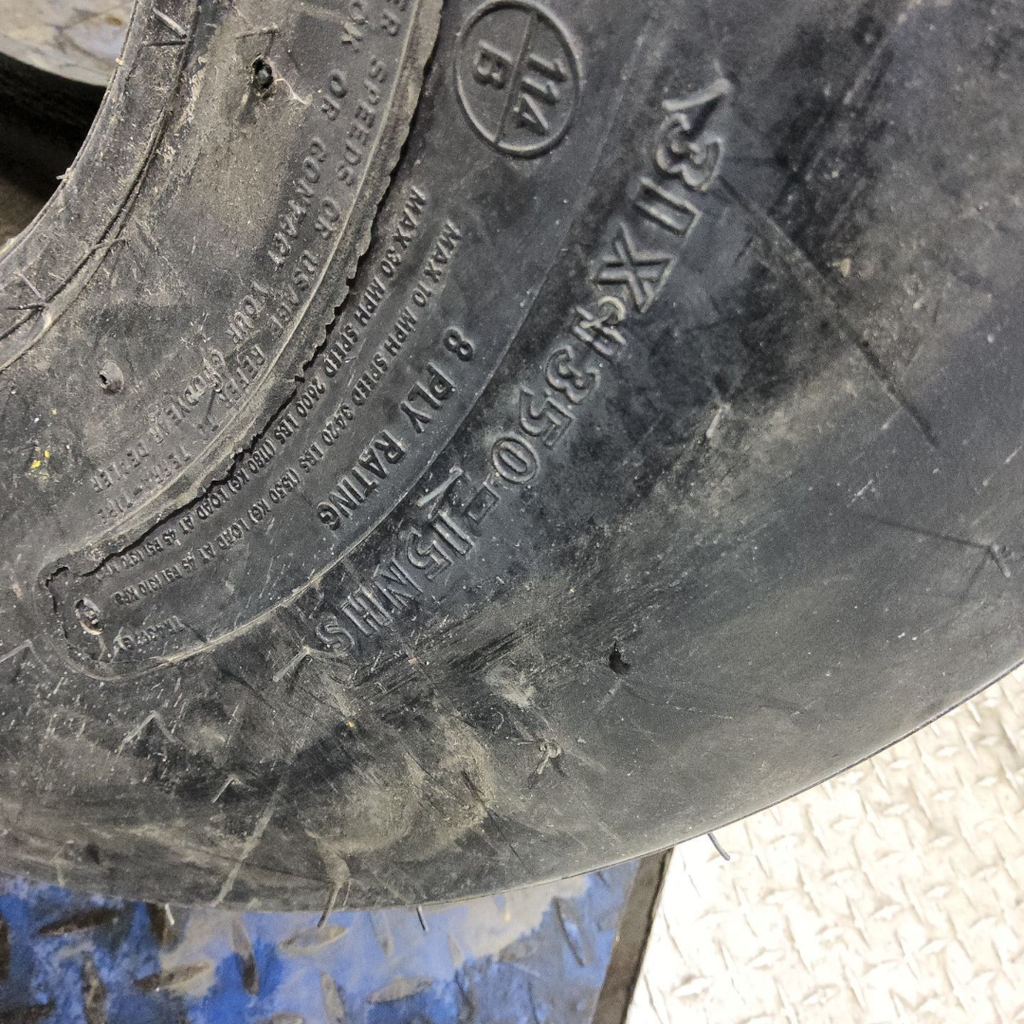 31x13.50-15 Goodyear Farm Terra Rib NHS HF-1 D (8 Ply), 114B