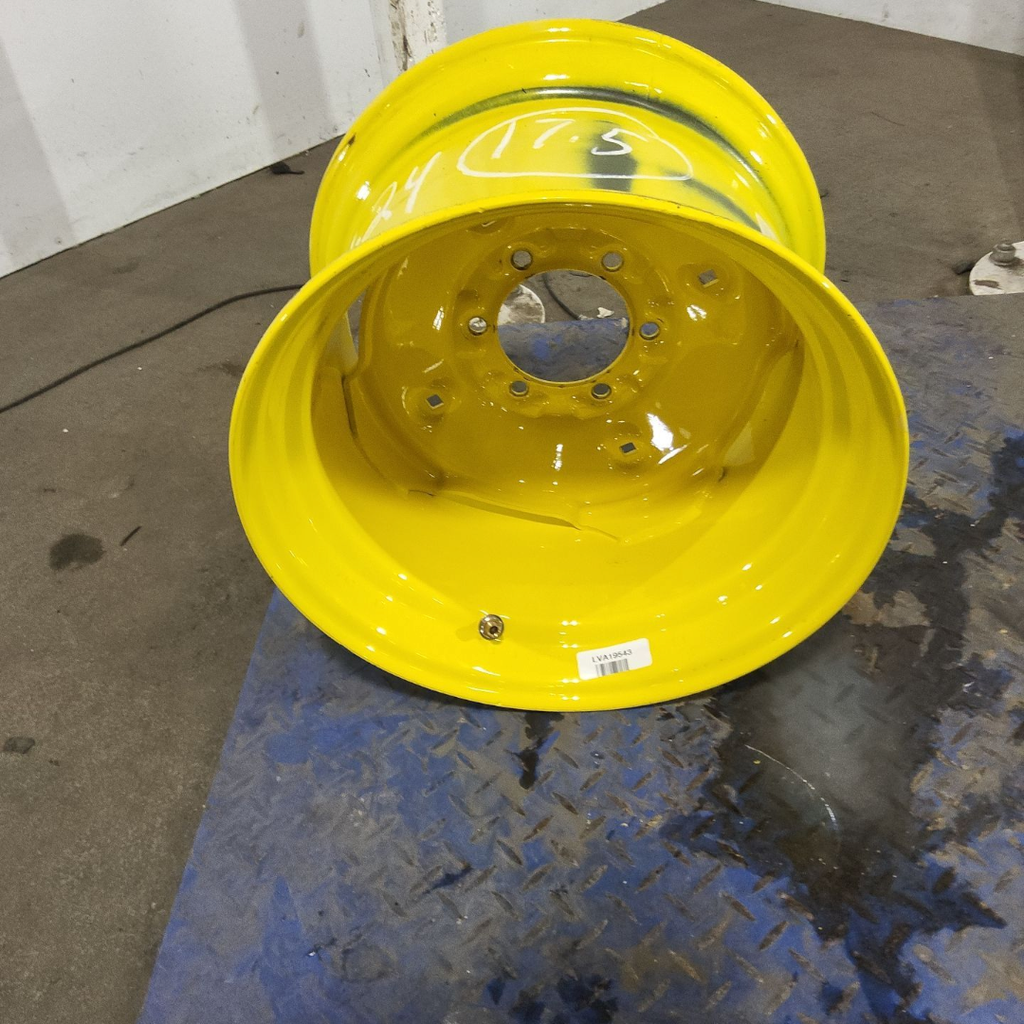 10.5"W x 17.5"D, John Deere Yellow 6-Hole Skid Steer