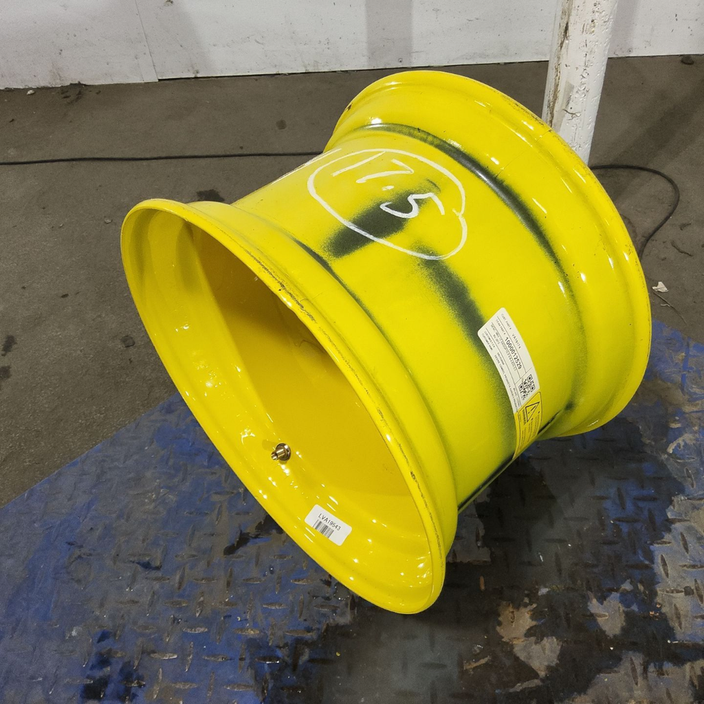 10.5"W x 17.5"D, John Deere Yellow 6-Hole Skid Steer