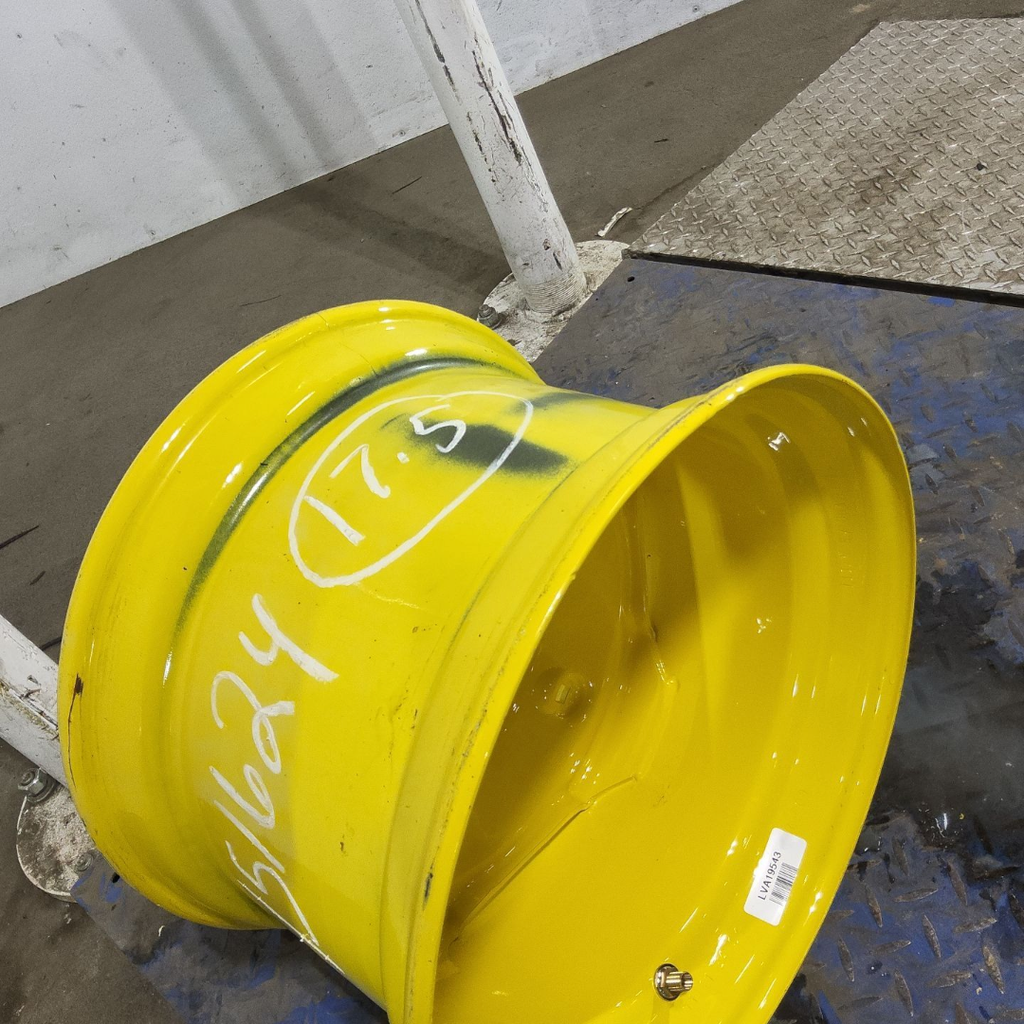 10.5"W x 17.5"D, John Deere Yellow 6-Hole Skid Steer