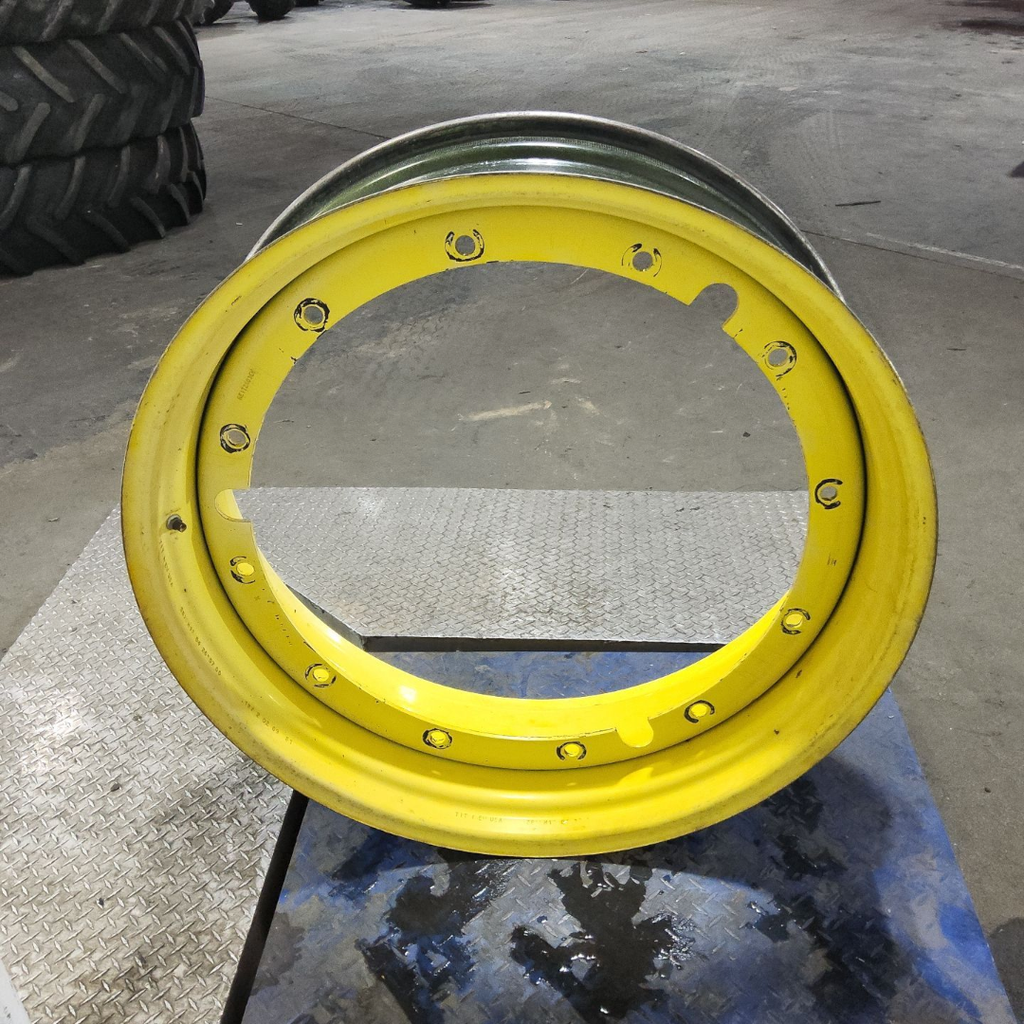 12"W x 38"D, John Deere Yellow 12-Hole Stub Disc