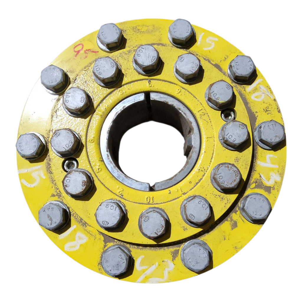 10-Hole Wedg-Lok OE Style, 4.72" (120.02mm) axle, John Deere Yellow