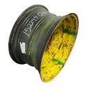 14"W x 26"D, John Deere Yellow 8-Hole Stamped Plate