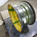 14"W x 26"D, John Deere Yellow 8-Hole Stamped Plate