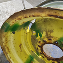 14"W x 26"D, John Deere Yellow 8-Hole Stamped Plate