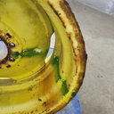 14"W x 26"D, John Deere Yellow 8-Hole Stamped Plate