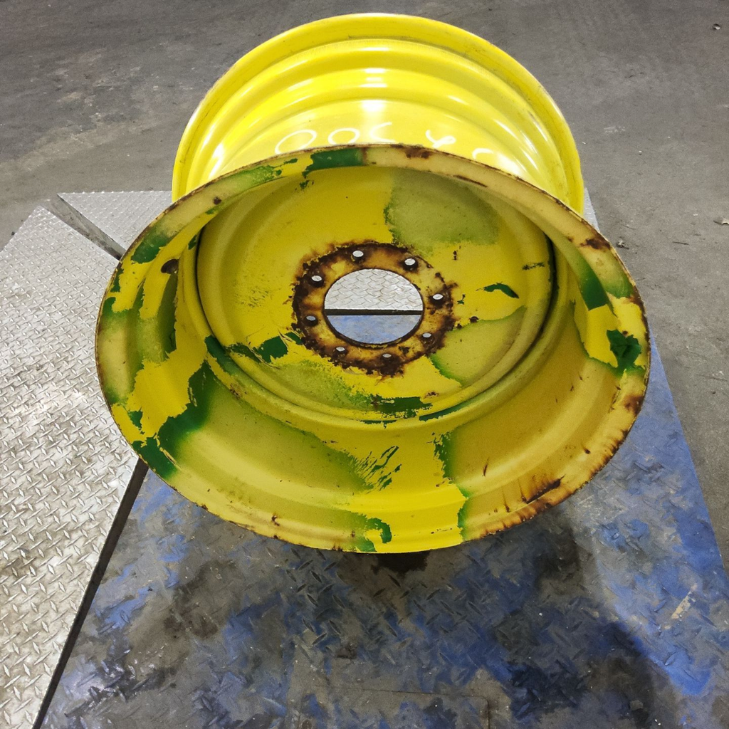 16"W x 26"D, John Deere Yellow 8-Hole Formed Plate