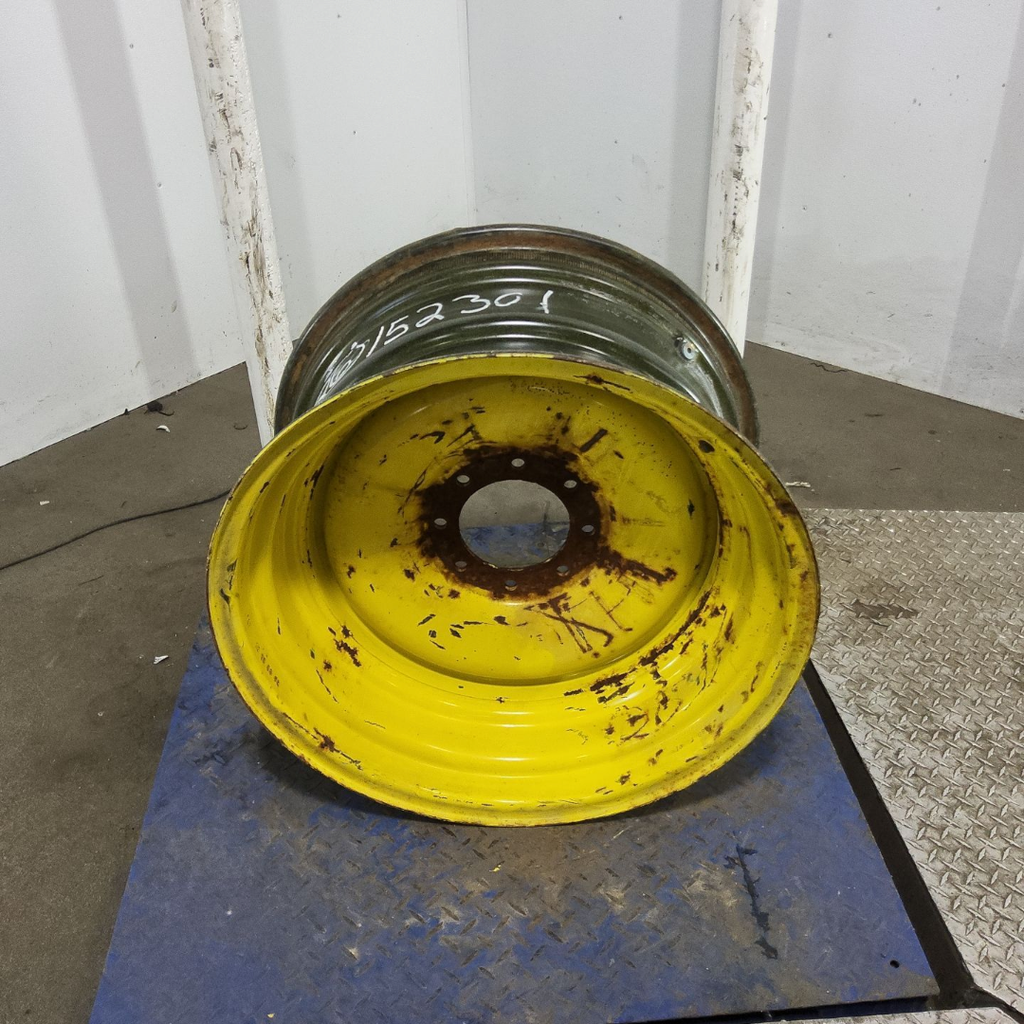 14"W x 26"D, John Deere Yellow 8-Hole Formed Plate