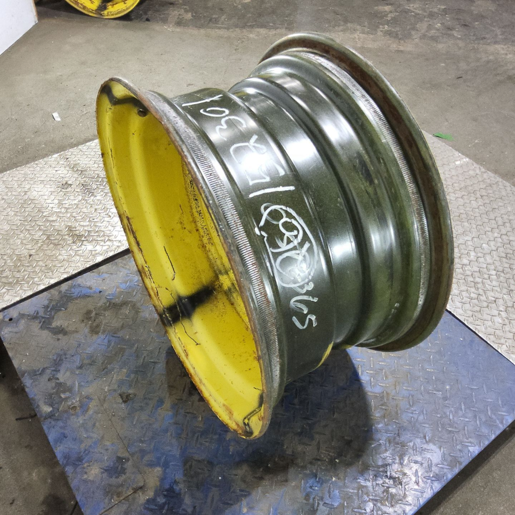 14"W x 26"D, John Deere Yellow 8-Hole Formed Plate
