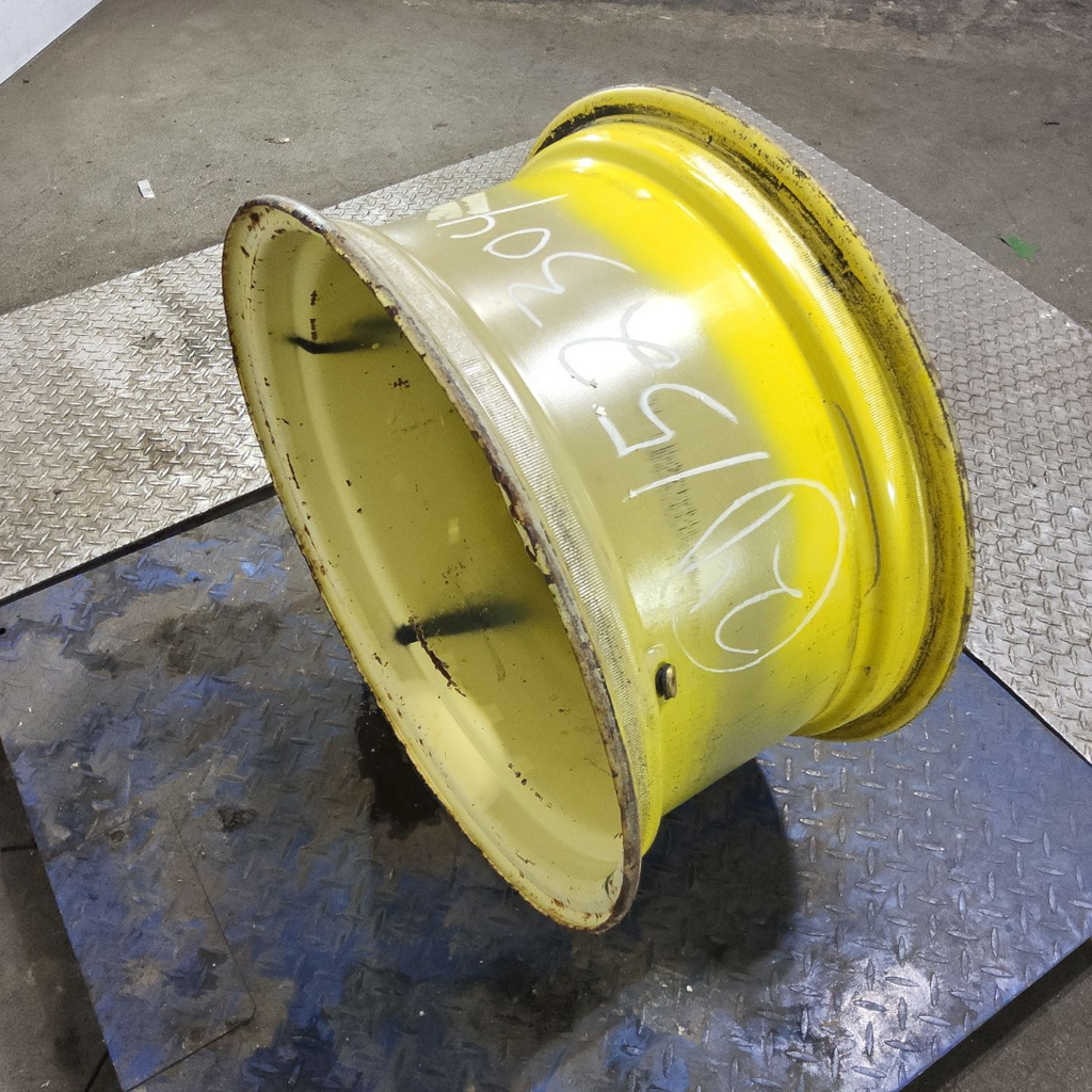 12"W x 24"D, John Deere Yellow 8-Hole Stamped Plate