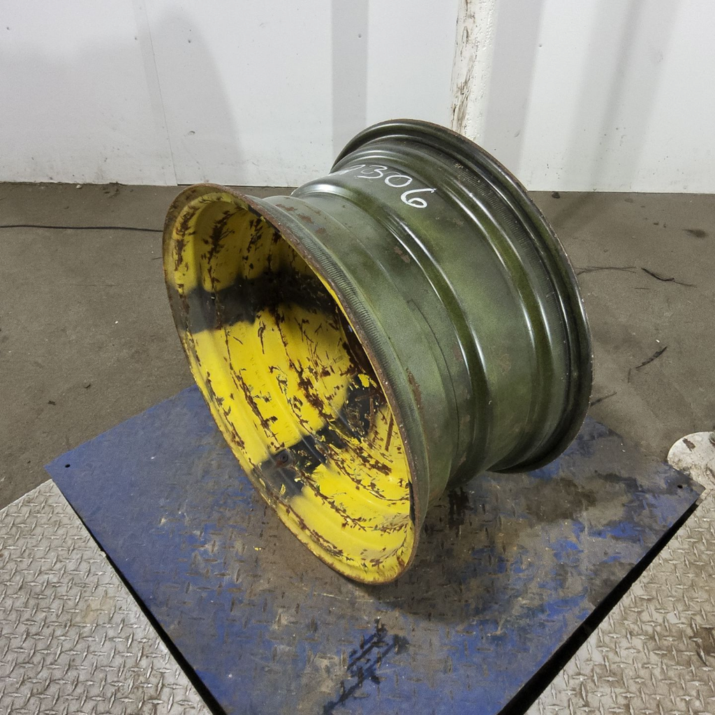 14"W x 26"D, John Deere Yellow 8-Hole Formed Plate