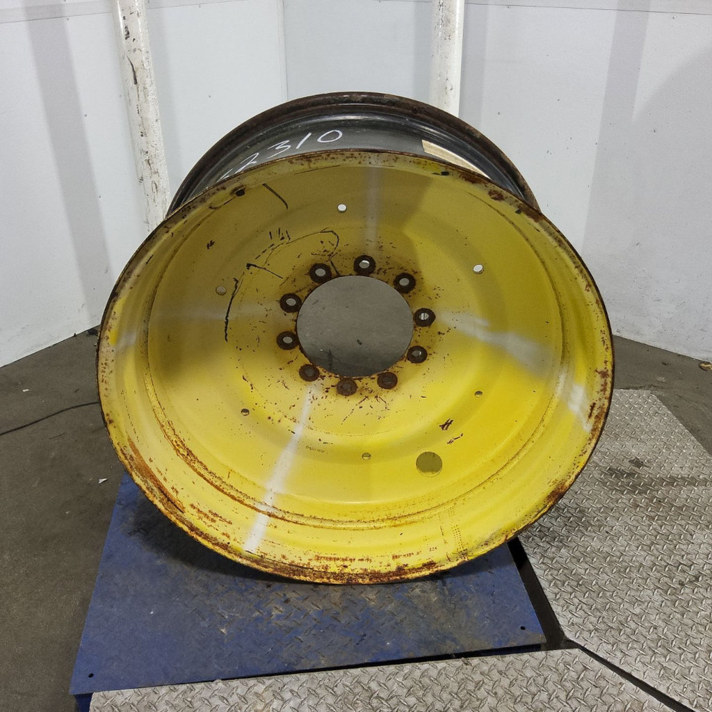 18"W x 38"D, John Deere Yellow 10-Hole Formed Plate