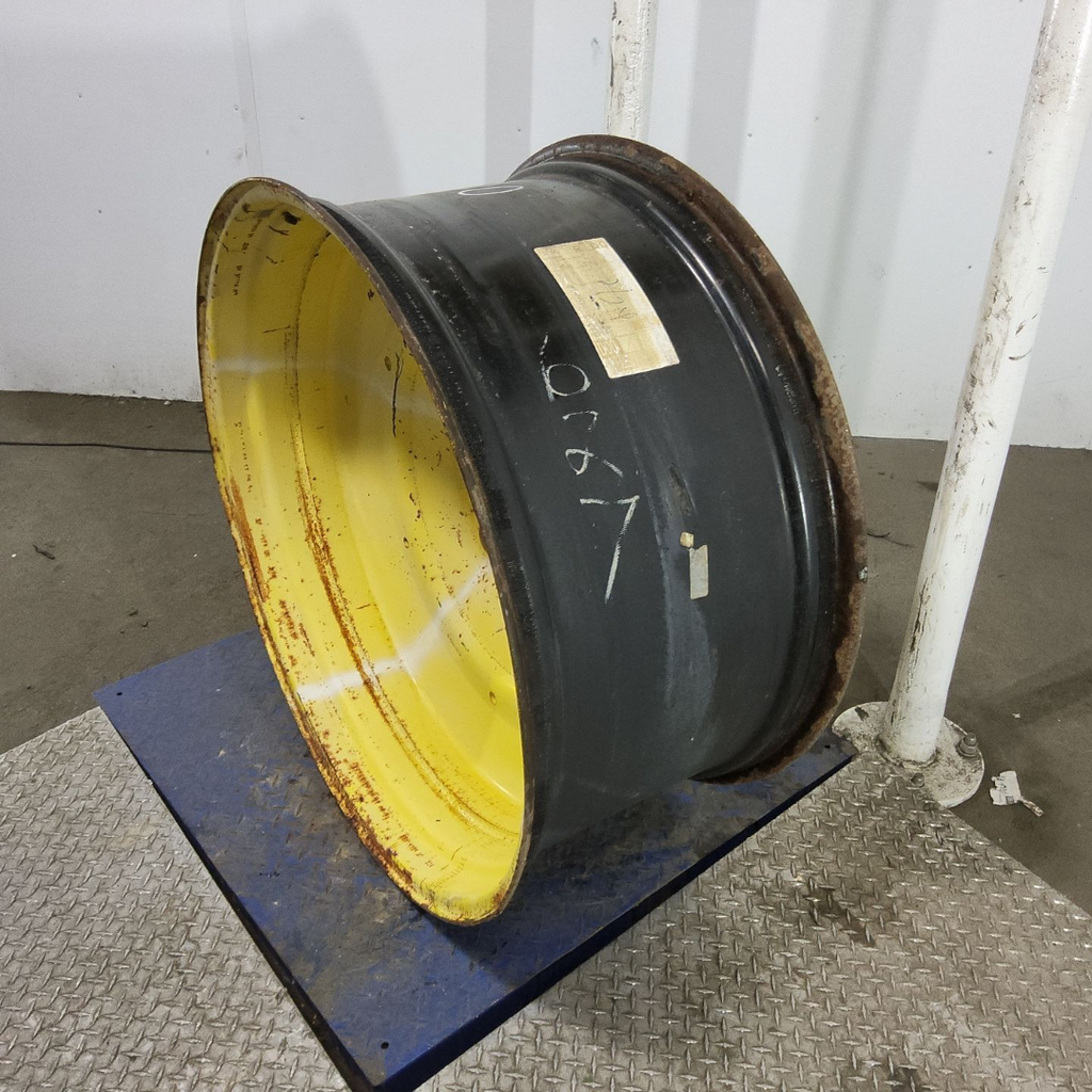 18"W x 38"D, John Deere Yellow 10-Hole Formed Plate