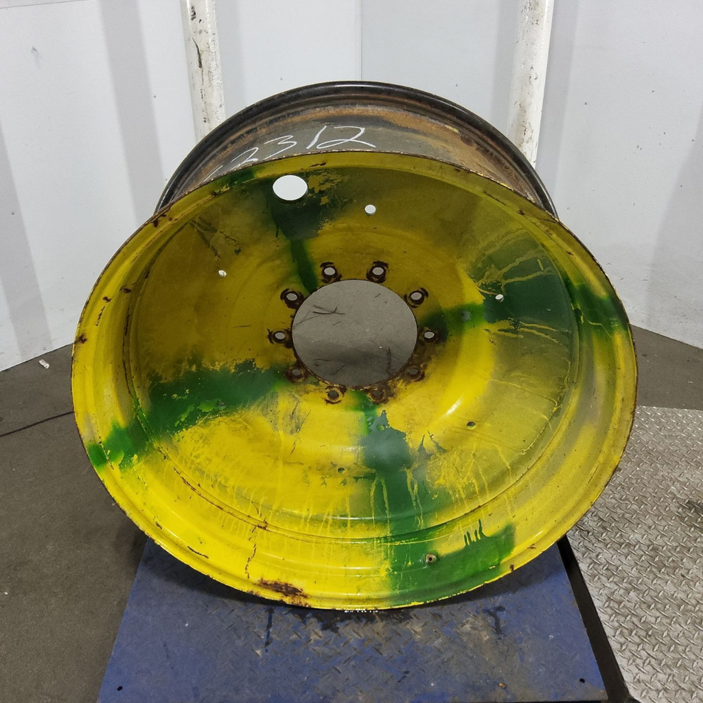 18"W x 38"D, John Deere Yellow 10-Hole Formed Plate