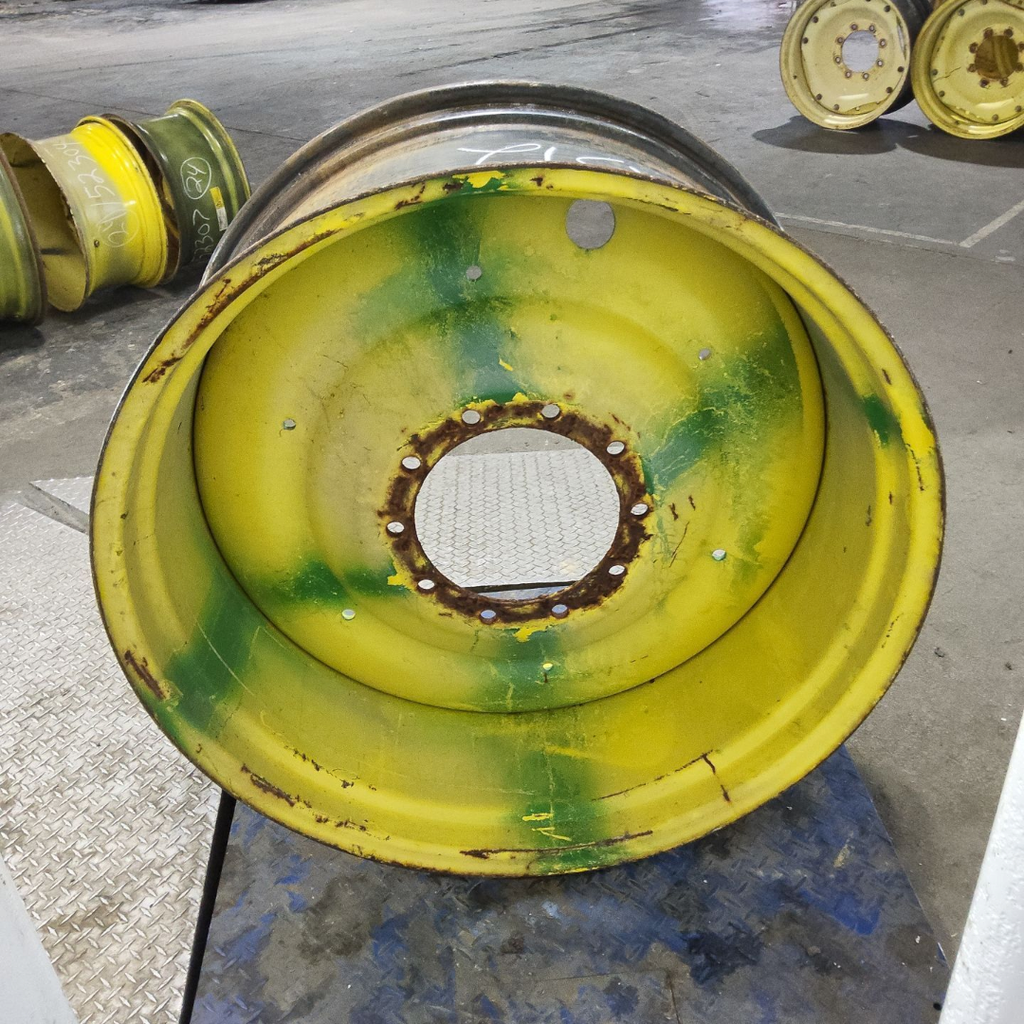 18"W x 38"D, John Deere Yellow 10-Hole Formed Plate