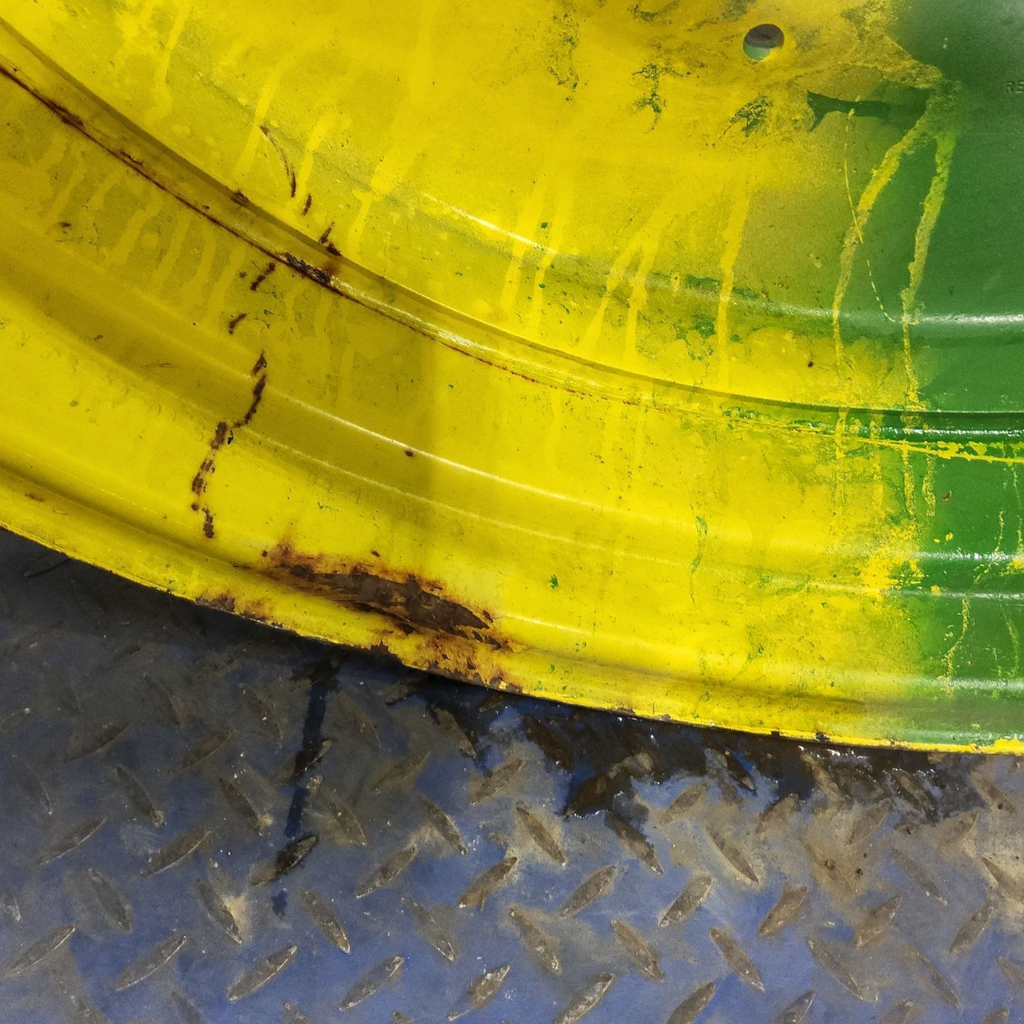 18"W x 38"D, John Deere Yellow 10-Hole Formed Plate