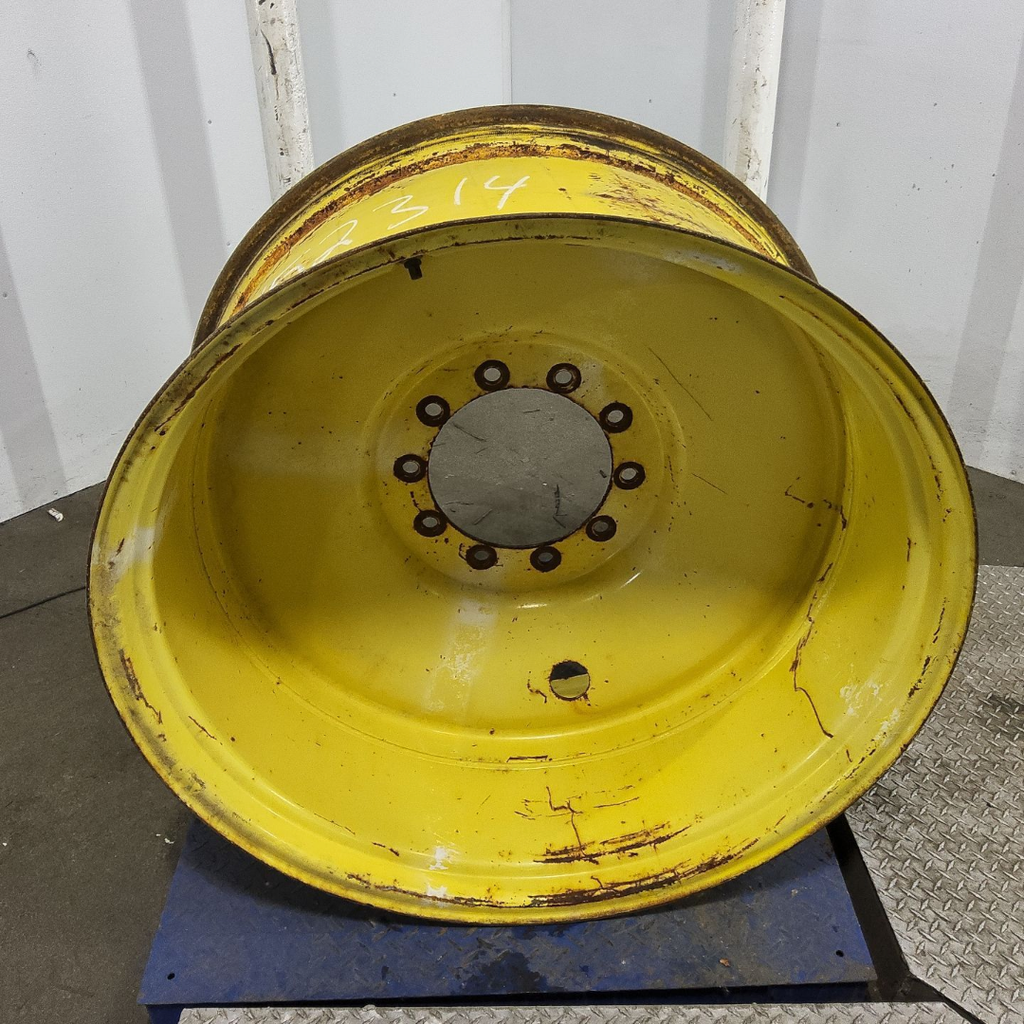 18"W x 38"D, John Deere Yellow 10-Hole Formed Plate