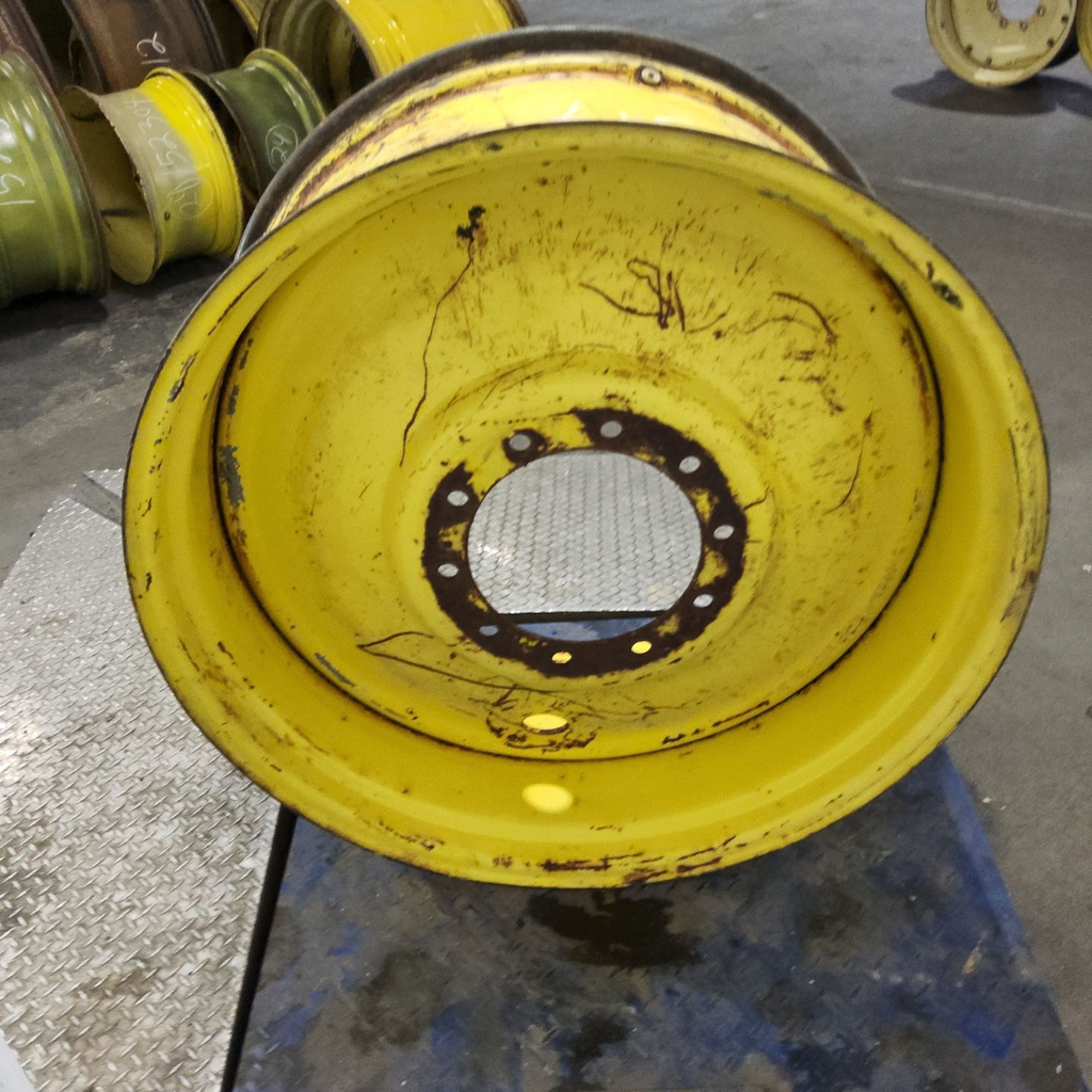 18"W x 38"D, John Deere Yellow 10-Hole Formed Plate