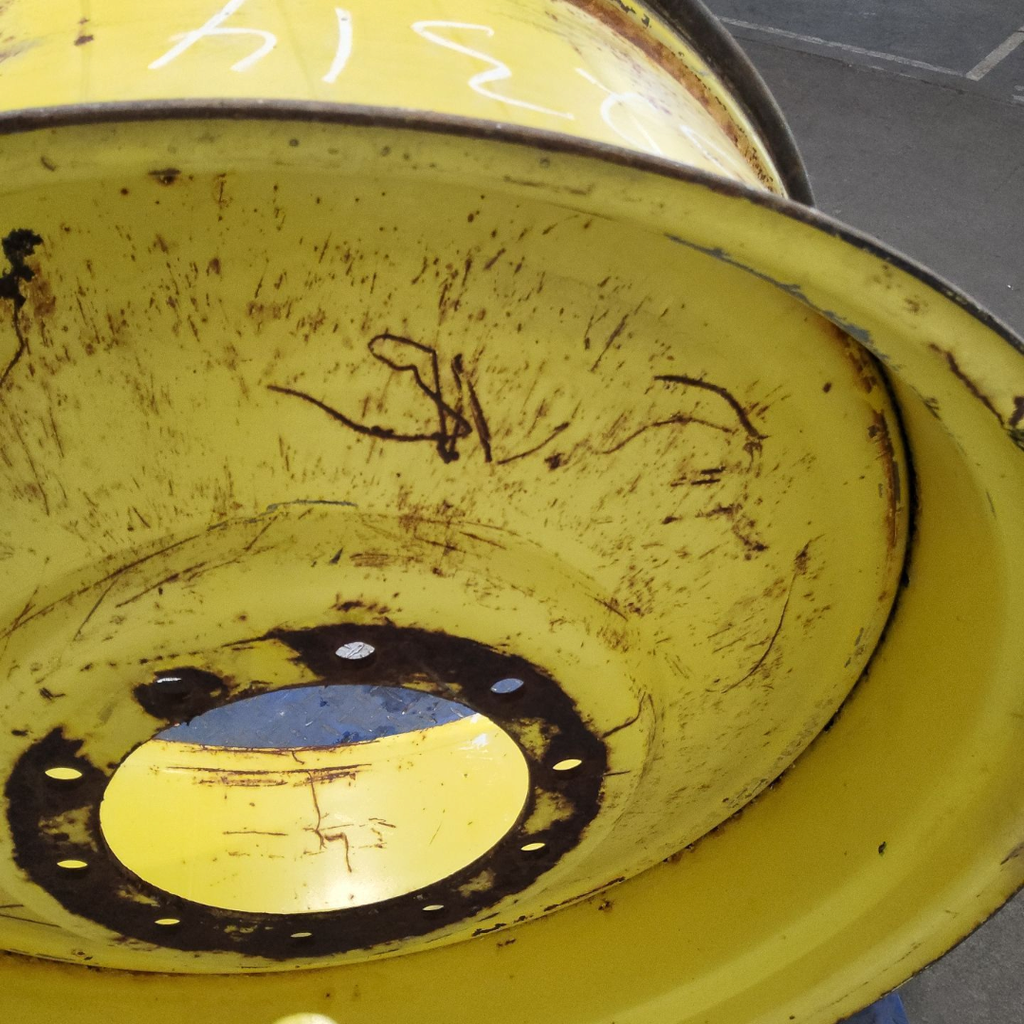 18"W x 38"D, John Deere Yellow 10-Hole Formed Plate