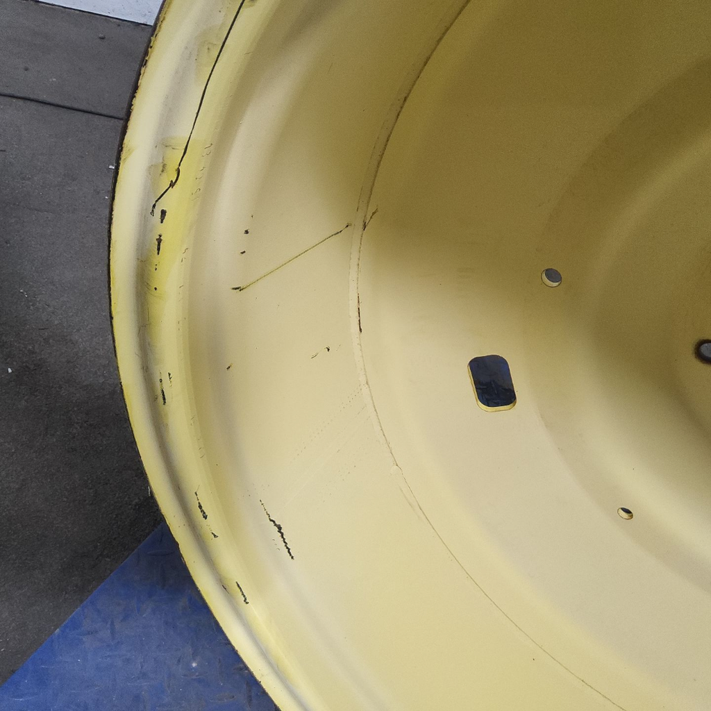 18"W x 42"D, John Deere Yellow 10-Hole Formed Plate