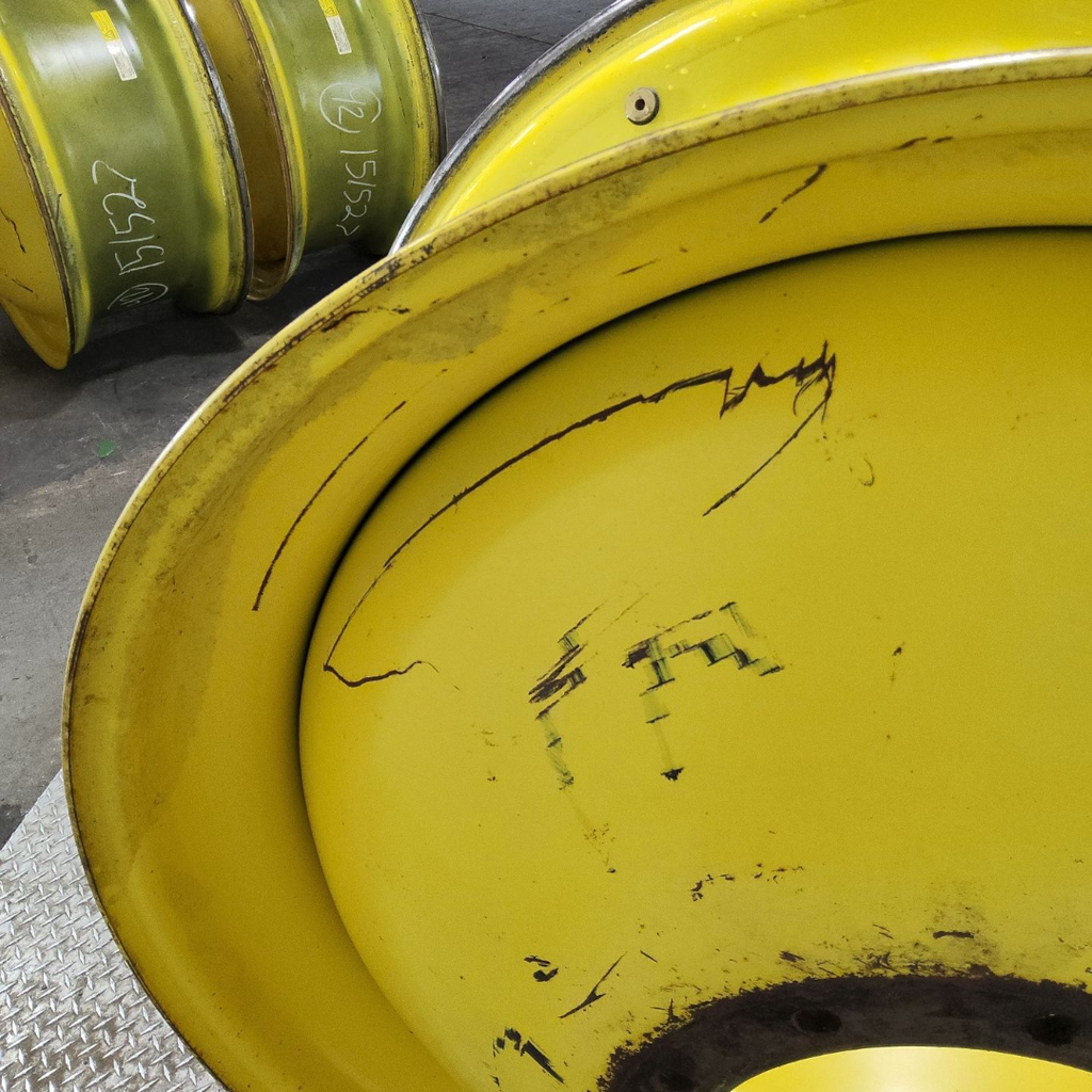 18"W x 42"D, John Deere Yellow 10-Hole Dolly Dual