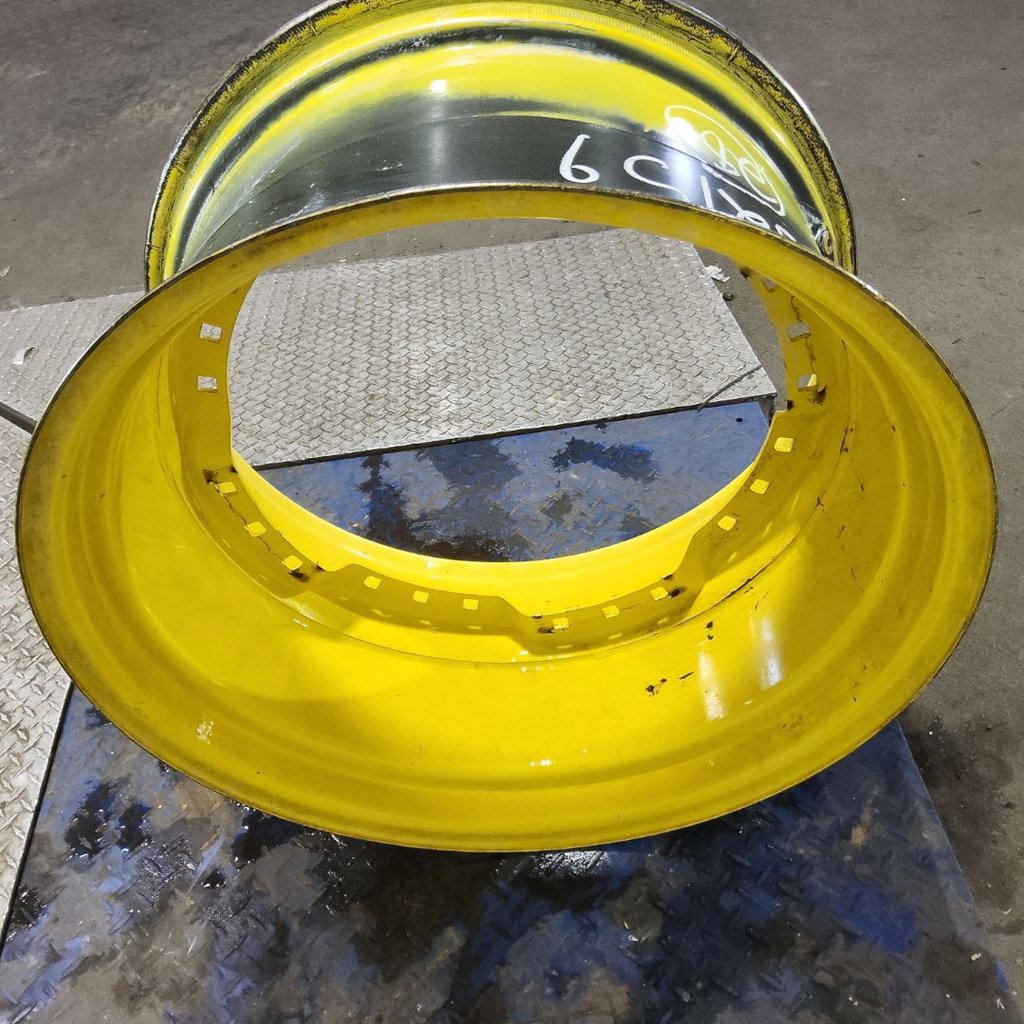 15"W x 28"D, John Deere Yellow 12-Hole Waffle Wheel (Groups of 3 bolts)