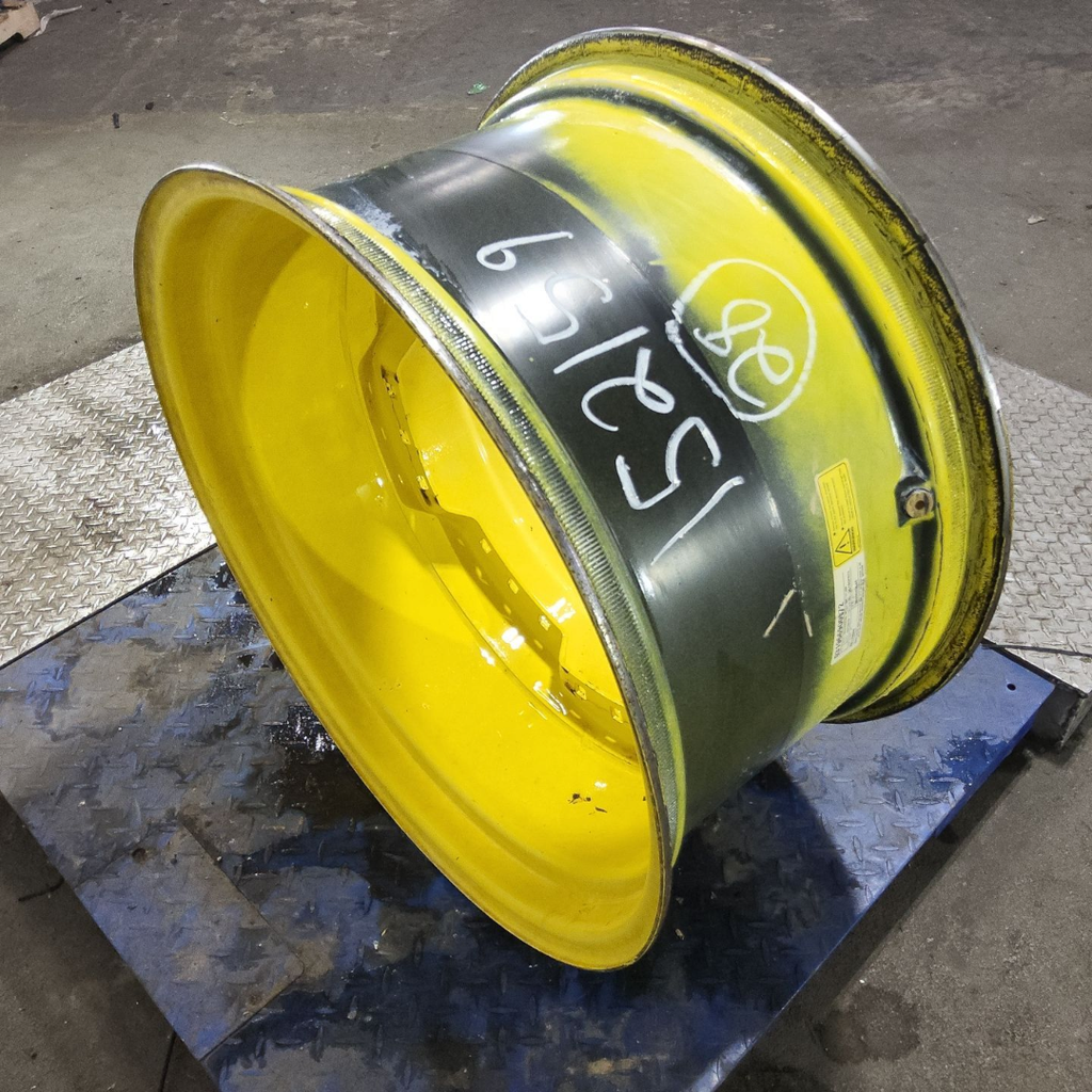 15"W x 28"D, John Deere Yellow 12-Hole Waffle Wheel (Groups of 3 bolts)