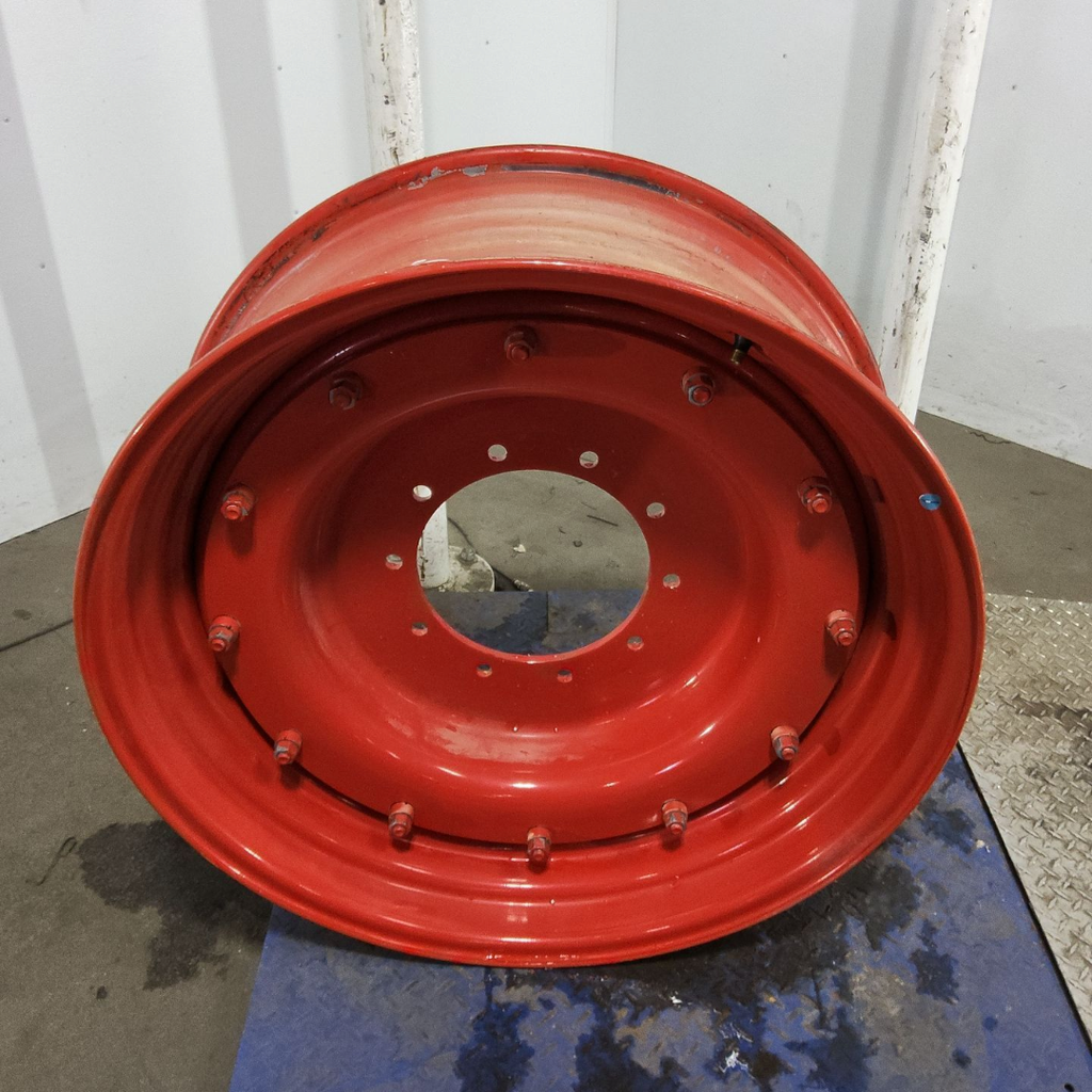13"W x 34"D, Fendt/Agco Red 12-Hole Waffle Wheel (Groups of 2 Bolts)