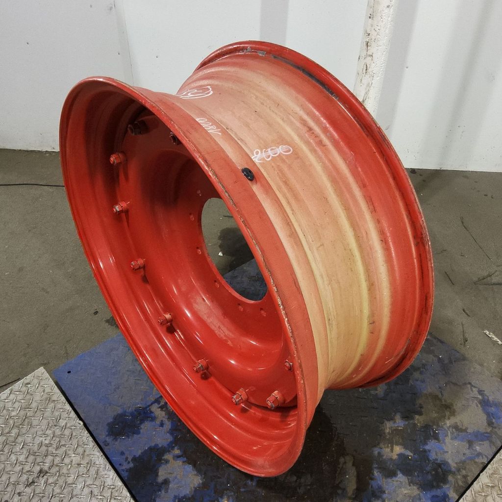 13"W x 34"D, Fendt/Agco Red 12-Hole Waffle Wheel (Groups of 2 Bolts)